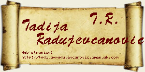 Tadija Radujevčanović vizit kartica